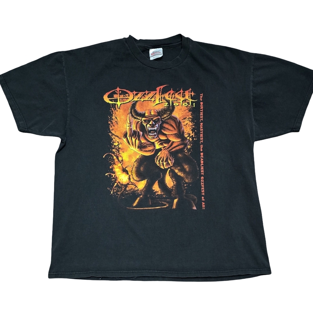 Ozzfest 2001 Vintage Y2K Ozzy Osbourne Demon Concert Tee Hanes XL